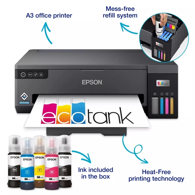 Принтер ink color A3 Epson EcoTank L11050 20_30 ppm USB Wi-Fi 4 inks - зображення 3