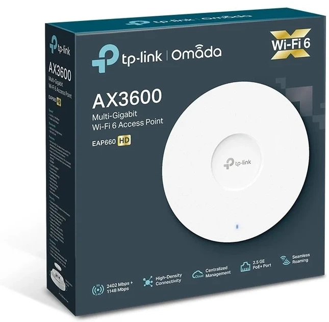 Точка доступа TP-LINK EAP660 HD AX3600, 1x2.5GE, PoE - изображение 7