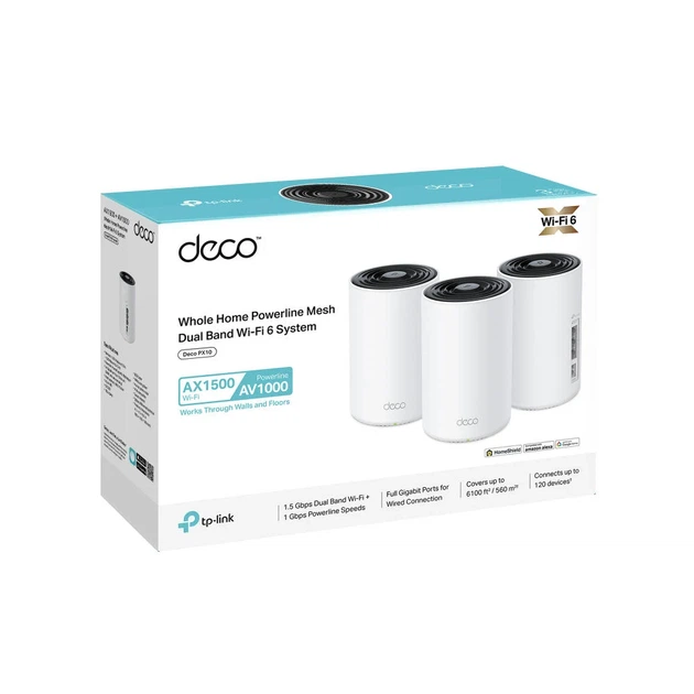 MESH-система TP-LINK Deco PX10 AX1500 3xGE LAN/WAN Powerline AV1000 169x105x105 мм - изображение 10