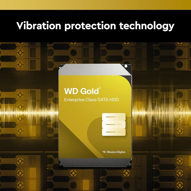 Жорсткий диск WD 10TB 3.5" 7200 512MB SATA Gold - Фото 7 Жорсткий диск WD 10TB 3.5" 7200 512MB SATA Gold - зображення 7