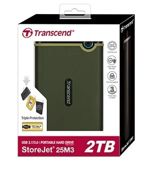 Портативний жорсткий диск Transcend 2TB USB 3.1 StoreJet 25M3 Зелений - зображення 7