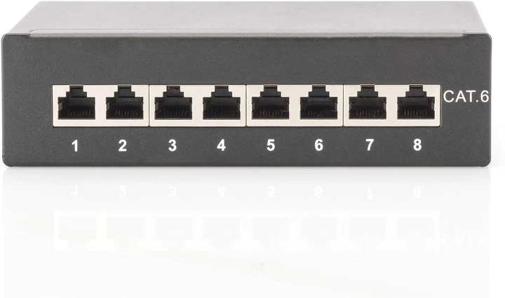 Патч-панель DIGITUS САТ 6 STP, настольная, 8 портов, собранная - изображение 5