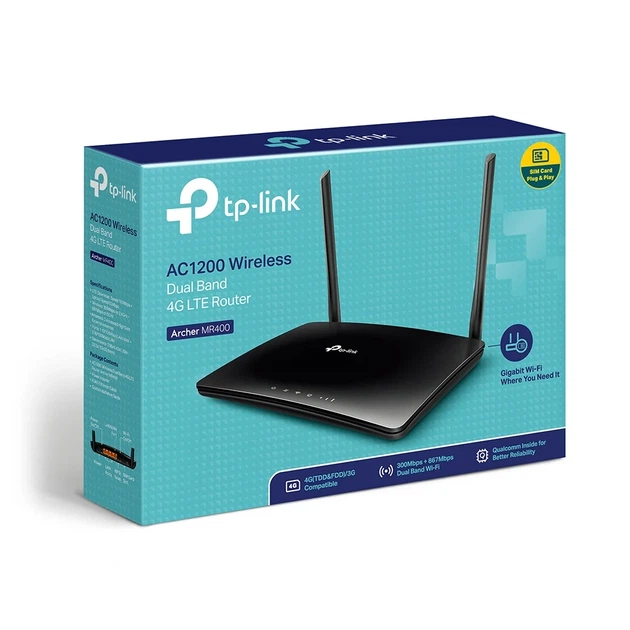 Маршрутизатор TP-Link 4G LTE WiFi AC1350 3 порта LAN 2.4 ГГц 5 ГГц черный - изображение 5