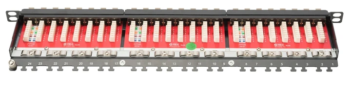 Патч-панель DIGITUS CAT 6A STP, 19", 0,5U, 24 порта, собранная, черная. - изображение 6