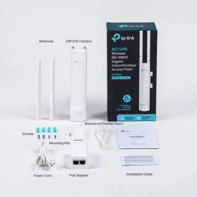 Точка доступа TP-LINK EAP225 OUTDOOR AC1200, 1xGE LAN, PoE. - изображение 4