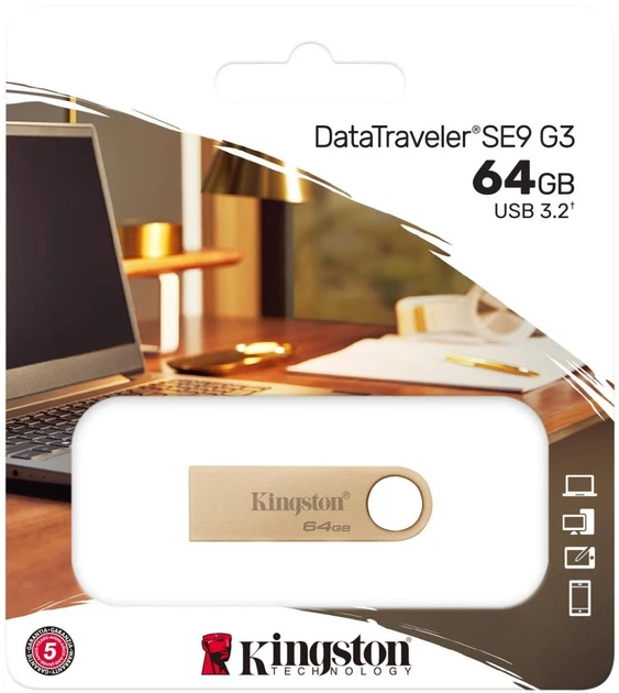 Накопитель Kingston 64GB USB 3.2 Type-A Gen1 DT SE9 G3 - изображение 6