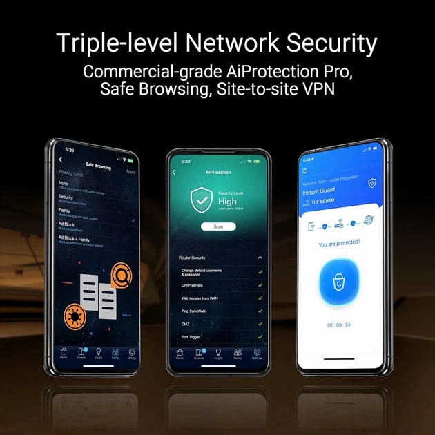 Маршрутизатор ASUS TUF-BE3600 Wi-Fi 7 3600 Мбит/с 4xGE LAN 2,5xGE WAN 274x168x205 мм черный - изображение 7