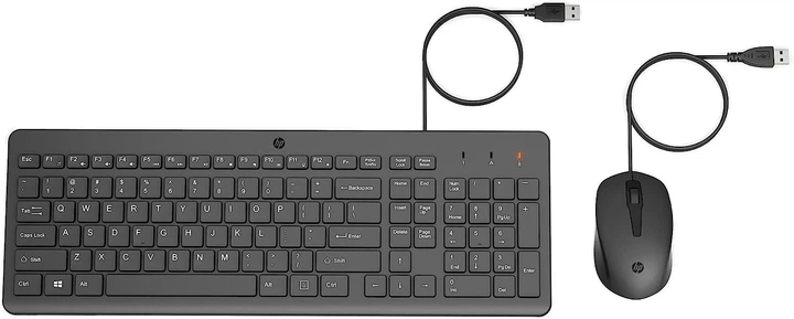 Комплект клавиатура и мышь HP 150 проводной USB-A черный низкопрофильный - изображение 2