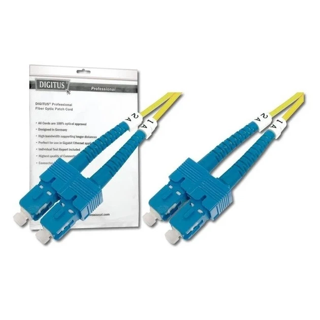 Оптоволоконный патч-корд DIGITUS SC/UPC-SC/UPC, 9/125, SM, OS2, дуплекс, 2м. - Фото 1 Оптоволоконный патч-корд DIGITUS SC/UPC-SC/UPC, 9/125, SM, OS2, дуплекс, 2м. - изображение 1
