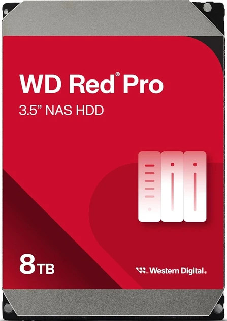 Жорсткий диск WD Red Pro NAS 8TB 7200 об/хв SATA 6 Гб/с 256 МБ - Фото 1 Жорсткий диск WD Red Pro NAS 8TB 7200 об/хв SATA 6 Гб/с 256 МБ - зображення 1