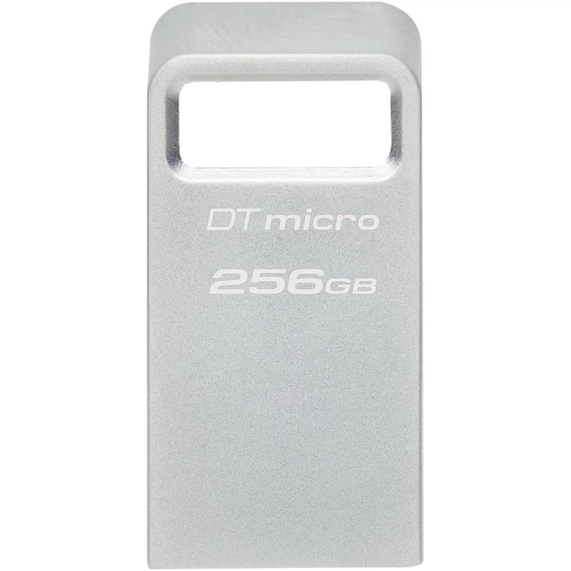 Накопитель Kingston 256GB USB 3.2 Type-A Gen1 DT Micro R200MB/s Metal - изображение 2
