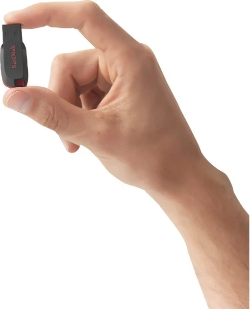 Накопитель SanDisk 32GB USB 2.0 Type-A Cruzer Blade Черный - изображение 2