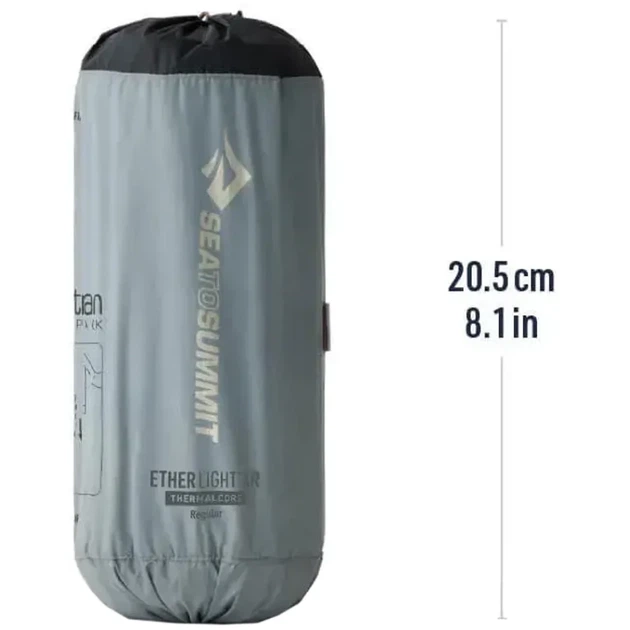 Коврик надувной Sea To Summit Ether Light XR Insulated ASC Mat Regular Dark Gray - изображение 2
