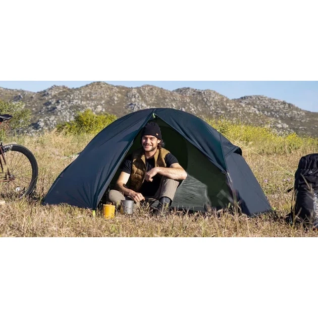 Палатка Naturehike Cycling 1 NH18A095-D 210T 1 з футпринтом Dark blue - изображение 3