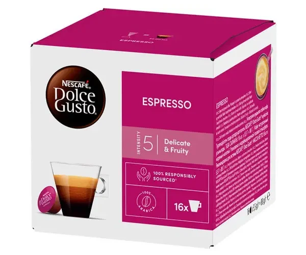 Кава в капсулах NESCAFÉ Dolce Gusto Espresso 16 капсул 96 г - Фото 1 Кава в капсулах NESCAFÉ Dolce Gusto Espresso 16 капсул 96 г - зображення 1