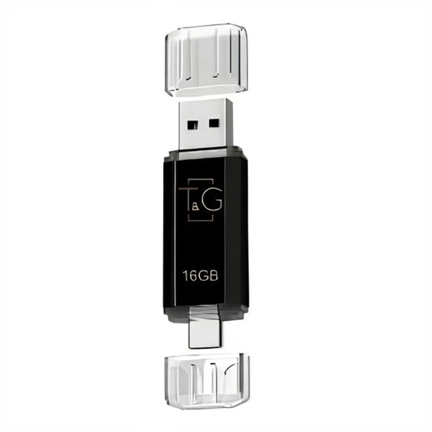 USB-накопитель c Type C 2.0 флешка на 16Gb T&G 009 Star series Black - изображение 2