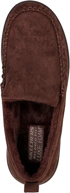 Мужские слипоны Skechers 47р, коричневые, 31 см - изображение 3