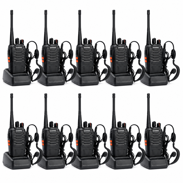 Комплект портативных раций Baofeng BF-888S Ten Pack 10 шт (2200000758941) - Фото 1 Комплект портативных раций Baofeng BF-888S Ten Pack 10 шт (2200000758941) - изображение 1