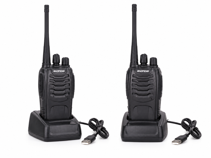 Рації Baofeng BF-888S комплект 2 шт з USB-заряджанням і гарнітурами - Фото 3 Рації Baofeng BF-888S комплект 2 шт з USB-заряджанням і гарнітурами - зображення 3