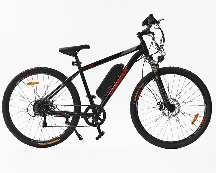 Електровелосипед Corso Charger 29" 350 W (АКБ 36 V 10 Ah, Shimano 7 шт., рама 19") Чорно-червоний - Фото 1 Електровелосипед Corso Charger 29" 350 W (АКБ 36 V 10 Ah, Shimano 7 шт., рама 19") Чорно-червоний - изображение 1