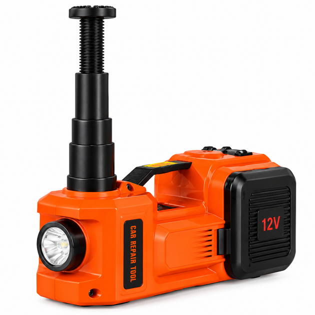 Електродомкрат автомобільний 3 в 1, 3,5 т, компресор 150 PSI та LED-ліхтар, 12 В, 180 Вт - зображення 6