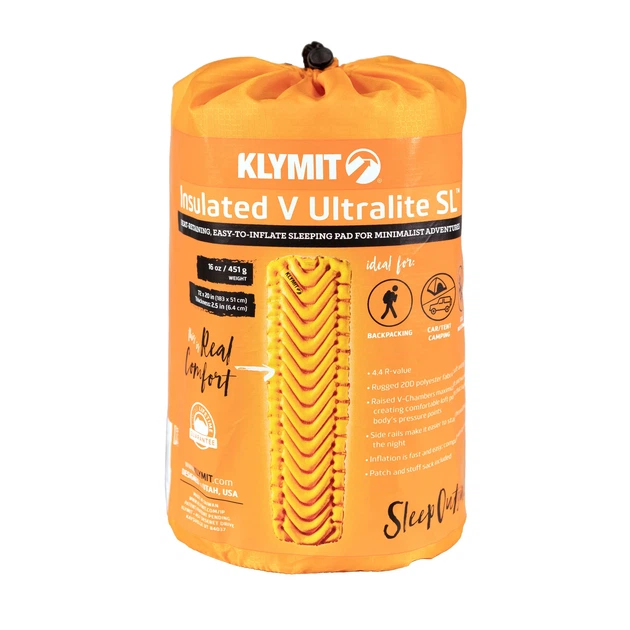 Надувний туристичний килимок Klymit Insulated V Ultralite SL Sleeping Pad - изображение 3