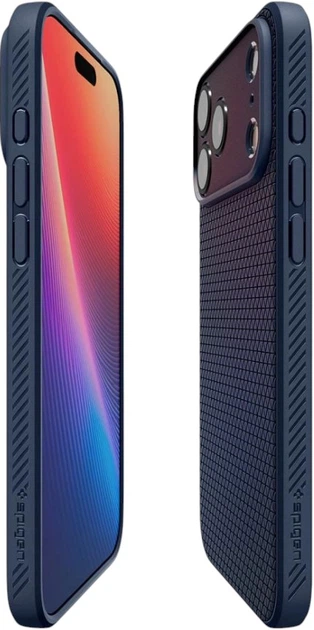 Панель Spigen Liquid Air для Apple iPhone 18 Pro / 17 Pro Navy Blue (8800337252767) - Фото 4 Панель Spigen Liquid Air для Apple iPhone 18 Pro / 17 Pro Navy Blue (8800337252767) - зображення 4