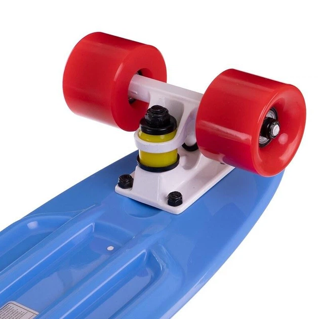 Пеніборд скейтборд дитячий синій 3в1 із захистом і шоломом Fishskateboards 8603 Blue-Red - зображення 4