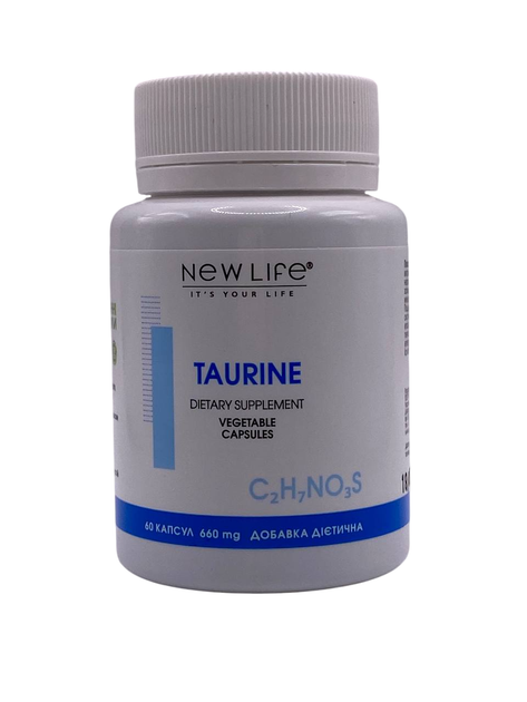 Дієтична добавка Таурин New Life 60 рослинних капсул