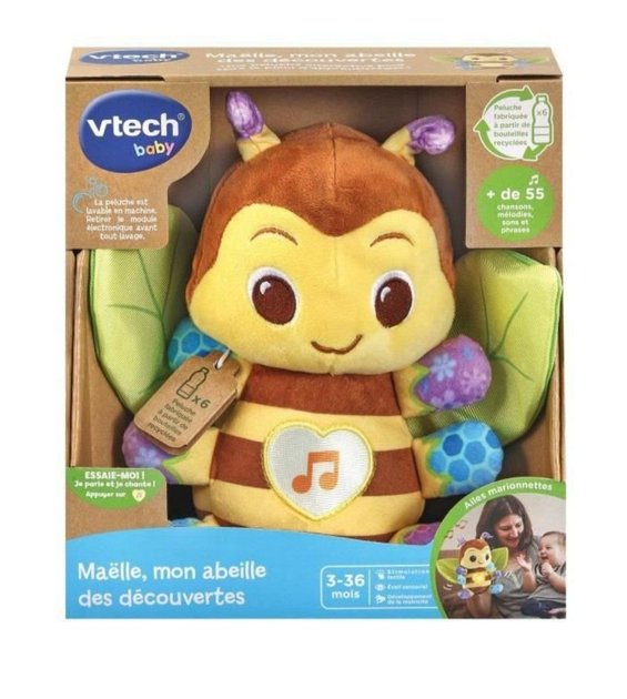 Інтерактивна м’яка іграшка VTech Baby Maëlle «Моя бджілка-дослідниця» 24 см - зображення 2