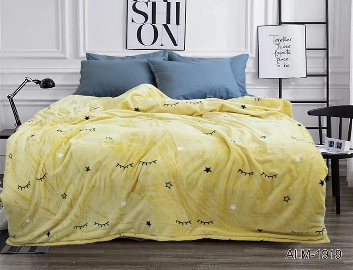 Плед Tag Tekstil велсофт (мікрофібра) 160х220 см Жовтий Сон PledVL-101 - Фото 2 Плед Tag Tekstil велсофт (мікрофібра) 160х220 см Жовтий Сон PledVL-101 - зображення 2