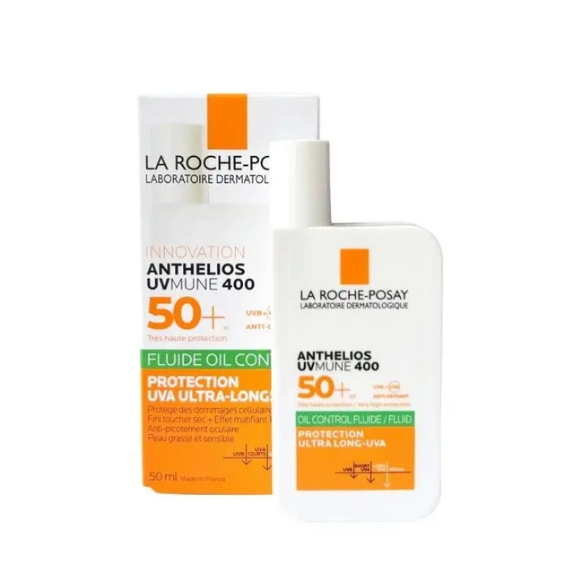 Солнцезащитный флюид La Roche-Posay Anthelios UVMune 400 Oil Control SPF 50+ с матирующим эффектом, 50 мл - изображение 2