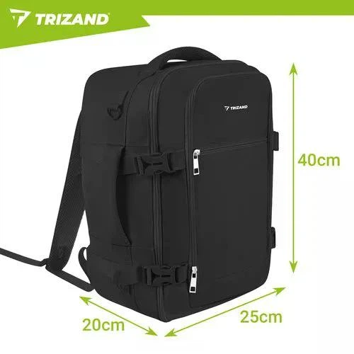 Легкий дорожній рюкзак - ідеальна ручна поклажа Trizand Travel Backpack 27657 40х20х25 см - зображення 4