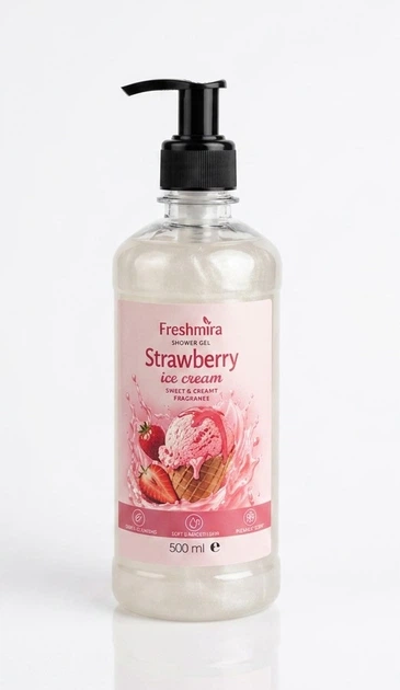 Гель для душа Freshmira Strawberry 500 мл - Фото 1 Гель для душа Freshmira Strawberry 500 мл - изображение 1