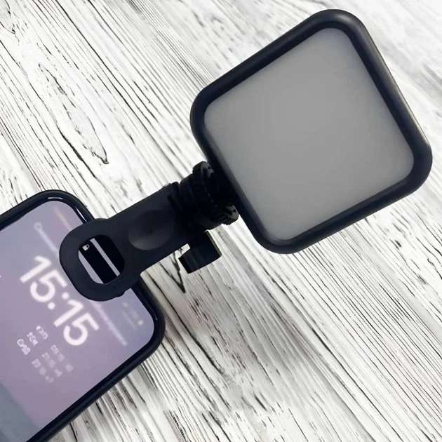 Портативная LED лампа с креплением для телефона RGB видеосвет для селфи и съемки 12 световых эффектов (XC652) - Фото 4 Портативная LED лампа с креплением для телефона RGB видеосвет для селфи и съемки 12 световых эффектов (XC652) - изображение 4