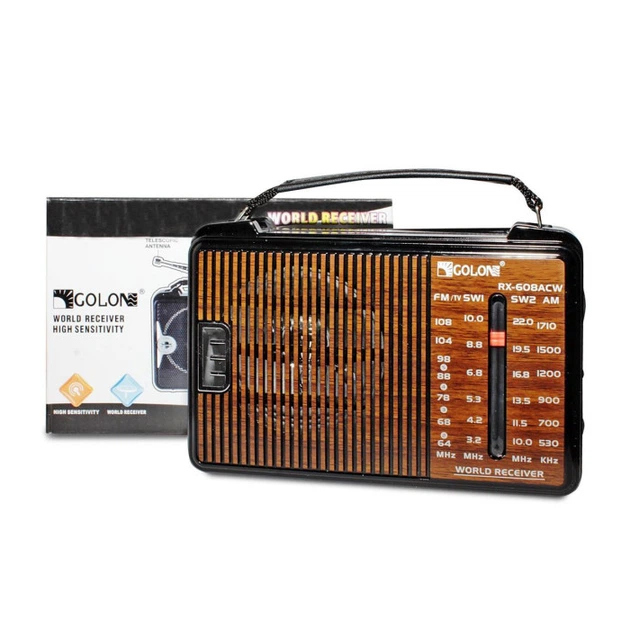Радиоприёмник Golon RX-608 FM/AM/SW портативный, от сети и батареек R20 (D) - изображение 2