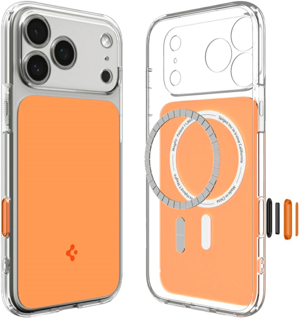 Панель Spigen Ultra Hybrid T Mag MagSafe для Apple iPhone 18 Pro Max / 17 Pro Max Transparent/Orange (8800337252590) - Фото 3 Панель Spigen Ultra Hybrid T Mag MagSafe для Apple iPhone 18 Pro Max / 17 Pro Max Transparent/Orange (8800337252590) - зображення 3