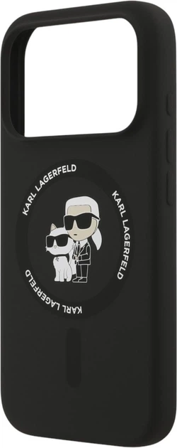 Чохол для смартфона Apple iPhone 18 Pro Max/17 Pro Max Karl Lagerfeld Silicone Karl&Choupette Ring MagSafe Black (KLHMP18LSCMKCRHK) - зображення 6