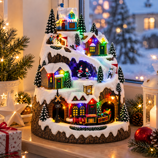 Рождественское селение XXL LIVARNO home с подвижным поездом и фигурками, 25 LED - Фото 2 Рождественское селение XXL LIVARNO home с подвижным поездом и фигурками, 25 LED - изображение 2