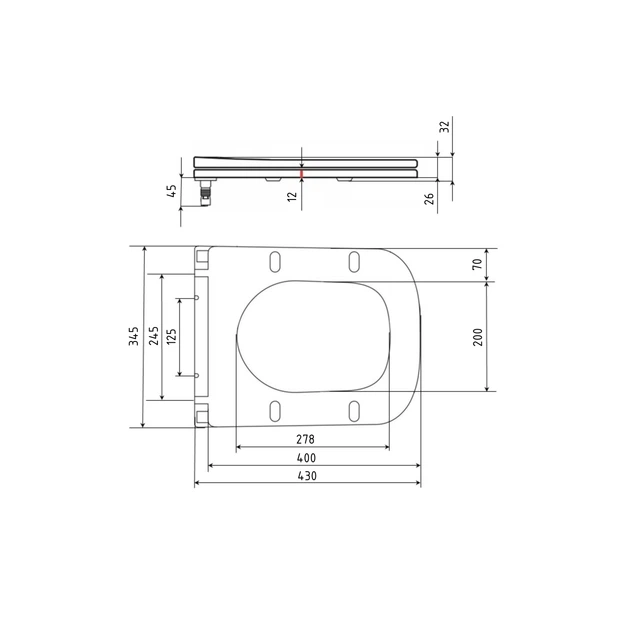 Сиденье для унитаза White, Slim Duroplast, Quick Release QTAP CARDINAL QTSC179W50766 - изображение 2