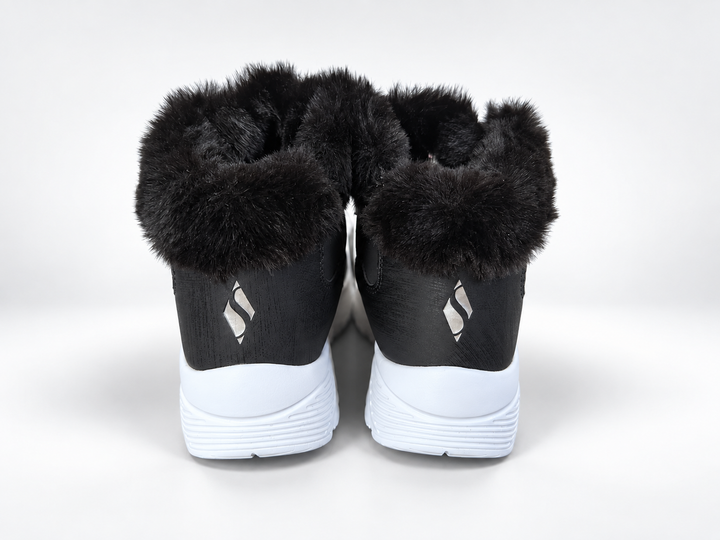 Подростковые ботинки для девочки Skechers Uno Lite Comfurt Collar черные 34 (2021538032156) (21,5 см) - изображение 2