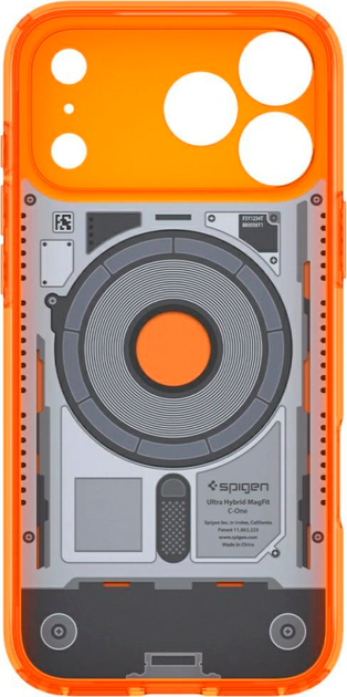 Etui Spigen C1 Ultra Hybrid Mag MagSafe do Apple iPhone 18 Pro / 17 Pro Orange (8800337251159) - Zdjęcie 3 Etui Spigen C1 Ultra Hybrid Mag MagSafe do Apple iPhone 18 Pro / 17 Pro Orange (8800337251159) - obraz 3