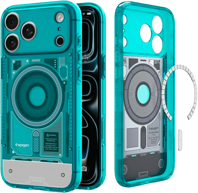 Etui Spigen C1 Ultra Hybrid Mag MagSafe do Apple iPhone 18 Pro / 17 Pro Blue (8800337251142) - Zdjęcie 4 Etui Spigen C1 Ultra Hybrid Mag MagSafe do Apple iPhone 18 Pro / 17 Pro Blue (8800337251142) - obraz 4
