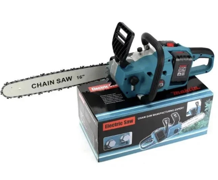 Акумуляторна ланцюгова пила Electric SAW 48 В 16 дюймів з 2 батареями 2 зарядними пристроями для дров гілок дерев саду будівництва - зображення 2