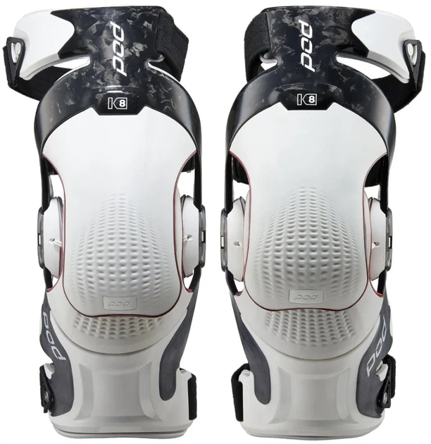 Ортез колінний POD K8 3.0 Forged Carbon White Small білий карбон CE Level 2 мотокрос - зображення 2