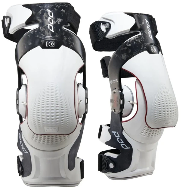 Ортез колінний POD K8 3.0 Forged Carbon White Small білий карбон CE Level 2 мотокрос - зображення 5