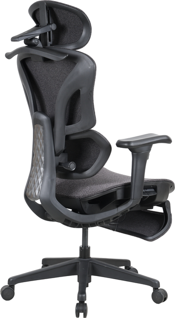 Кресло офисное OfficePro Jade OC970B Fabric эргономичное Black - изображение 4