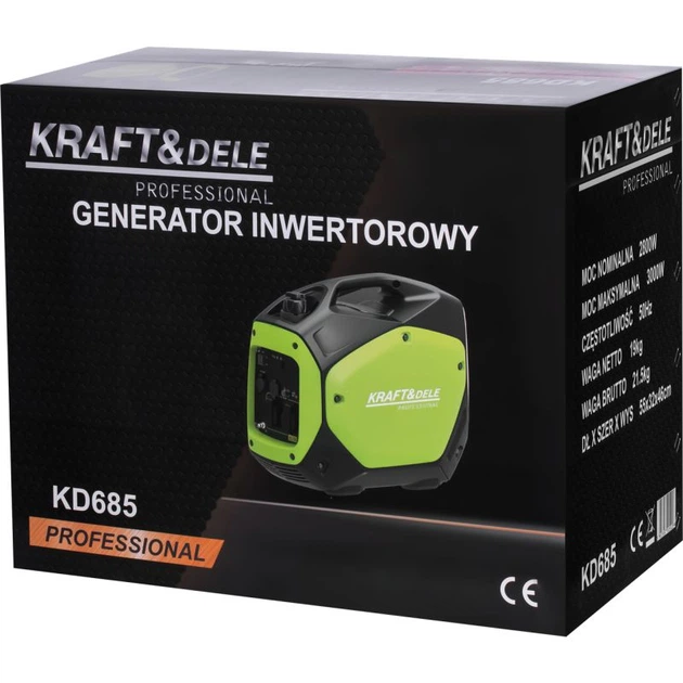 Генератор інверторний Kraft&Dele KD685 2,8 кВт, 3 кВт, 230 В, бензиновий, ECO, USB - зображення 11