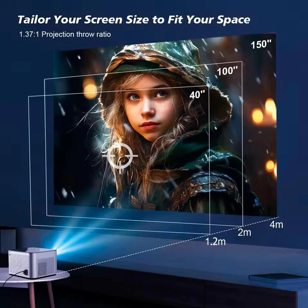 Проектор Magcubic HY350 2/32GB с аэропультом и голосовым поиском, Android 14, Allwinner H726, 580 ANSI, Full HD 1080p, поддержка 8K, Wi-Fi 6, BT 5.4, автофокус, IPTV + промокоди на ТВ в подарок - изображение 6