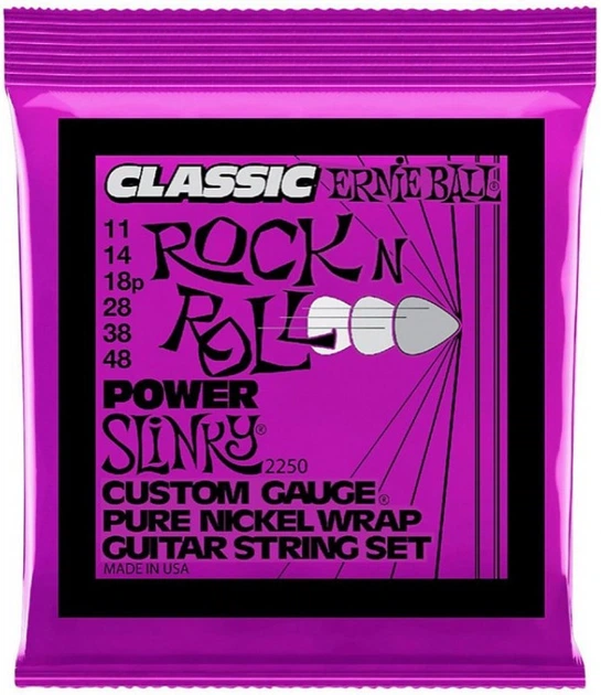 Струни для електрогітари Ernie Ball 2250 Classic Pure Nickel Power Slinky 11/48 - Фото 1 Струни для електрогітари Ernie Ball 2250 Classic Pure Nickel Power Slinky 11/48 - зображення 1